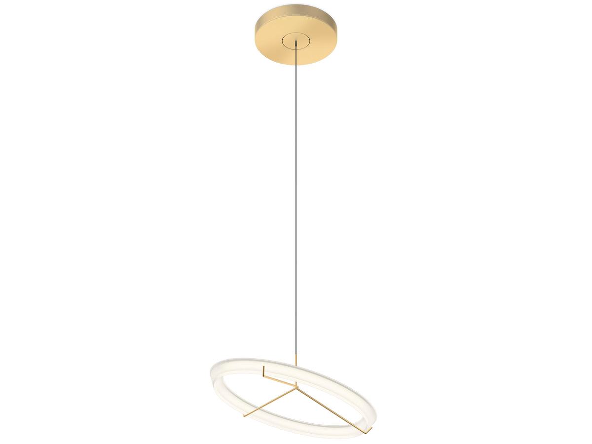 Vibia Halo Jewel 1-Light Gold Round Pendant — YOVINO