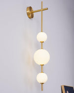 Vertical Globe Plug-in Wall Lamp