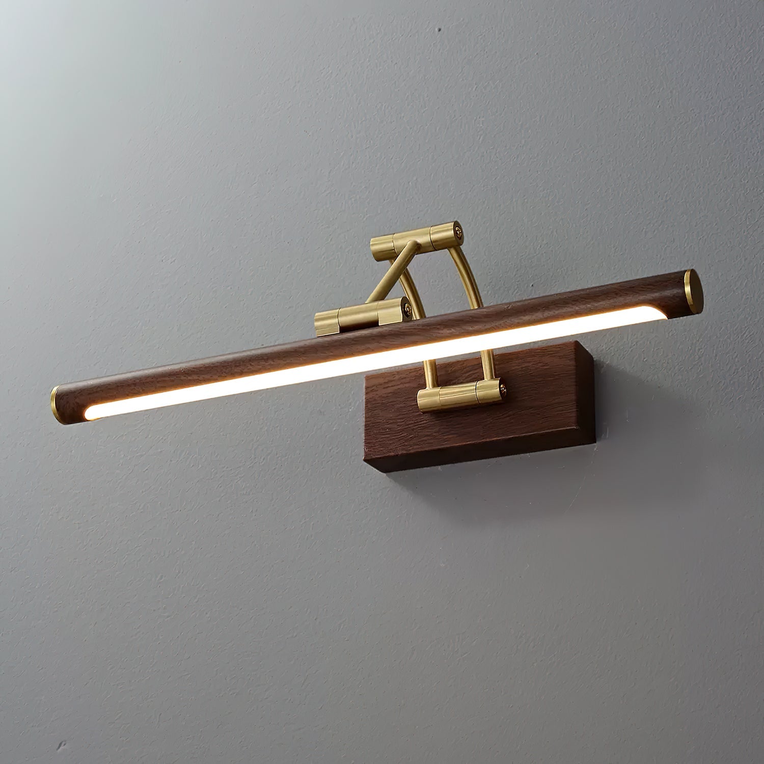 Walnut Color Linear Adjustable Wall Light– YOVINO