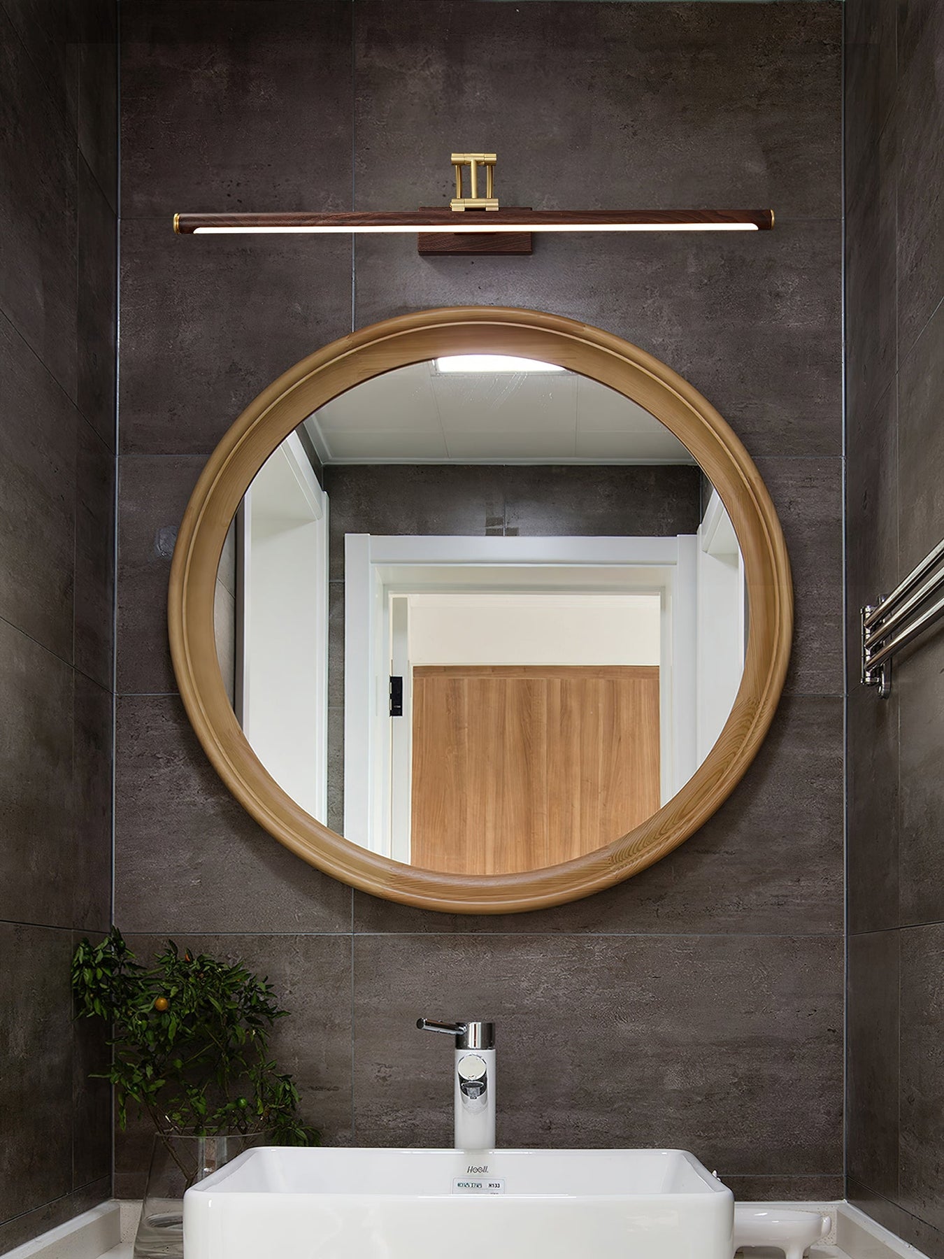 Walnut Color Linear Adjustable Wall Light– YOVINO