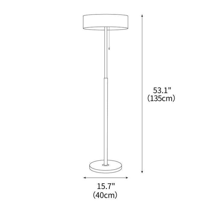 White Galaxy Floor Lamp 15.7"