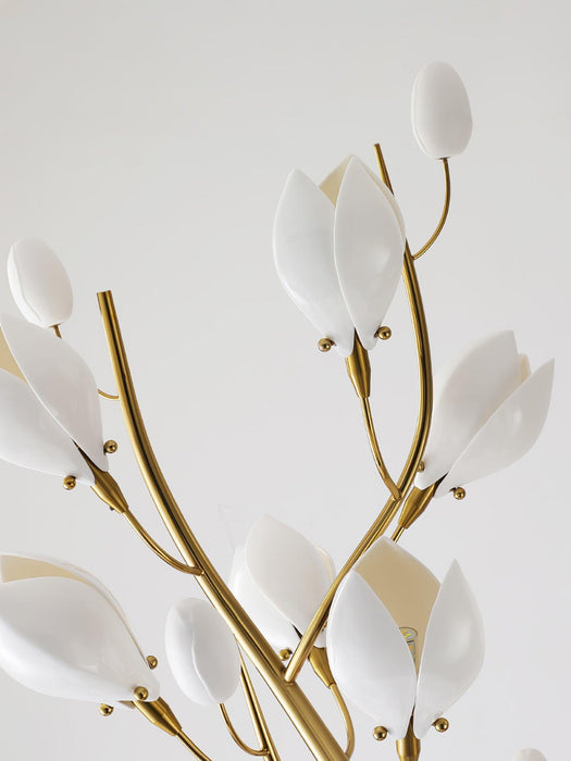 Porcelain Magnolia Floor Lamp 22.8"