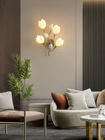 Porcelain Magnolia Wall Lamp 13.8"