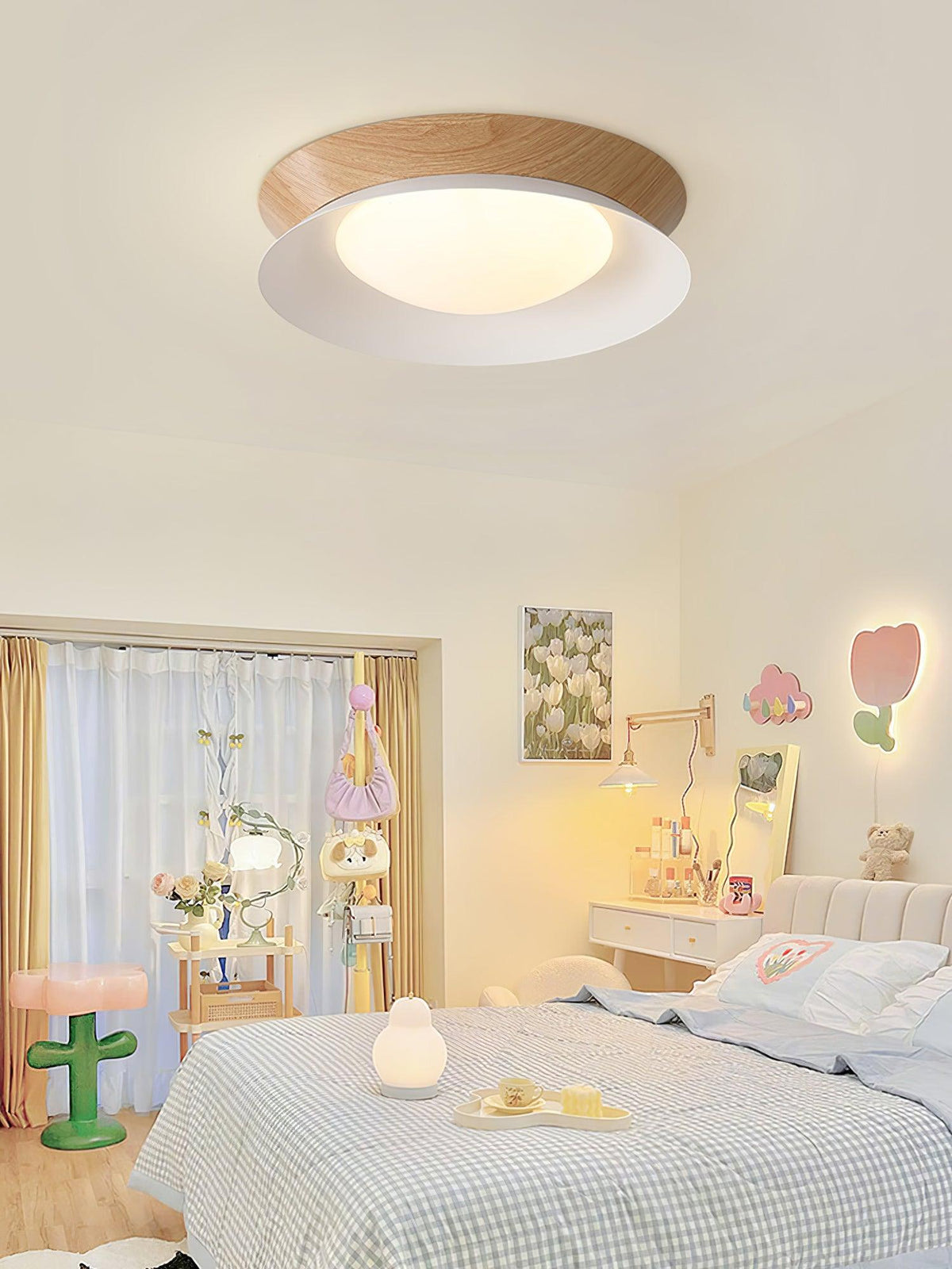 Double Half Round Ceiling Light