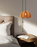 Wooden Pumpkin Swag Lights