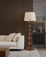 Wooden Square Stack Floor Lamp 19.7"