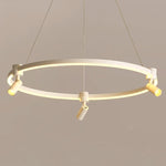 Heads Spotlight Circle Linear LED Chandelier Ceiling Lights with Remote Control