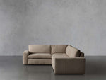 Kipton Wide Arm Nubuck Leather Two-Piece Sectional