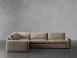 Kipton Wide Arm Nubuck Leather Two-Piece Sectional