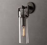 Machinist Glass Cylinder Sconce 12"