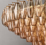 Chiara Smoke Glass Tiered Round Chandelier 37"