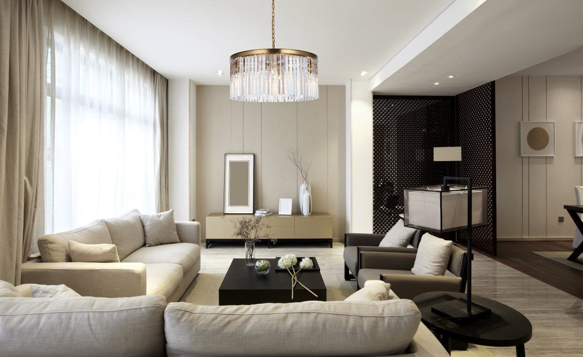 Elegant Lighting Sydney 31.5" Round Crystal Chandelier