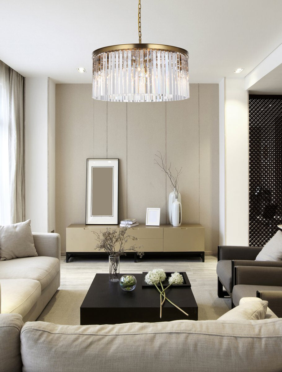 Elegant Lighting Sydney 31.5" Round Crystal Chandelier