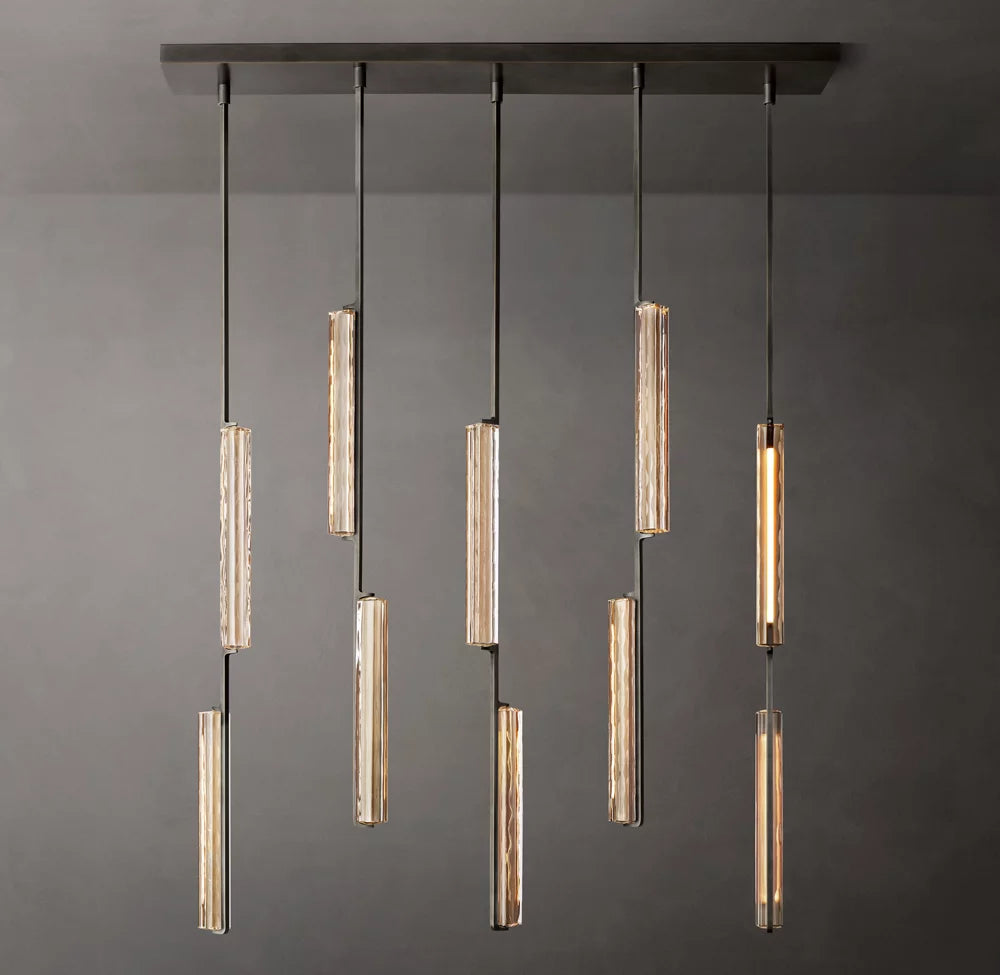Audubon Crystal Linear Chandelier 54"