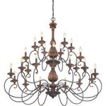 Quoizel Lighting - ABN5024RK - Auburn 2 Tier Chandelier 4 Light Wood