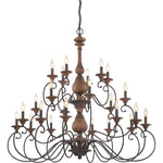 Quoizel Lighting - ABN5024RK - Auburn 2 Tier Chandelier 4 Light Wood