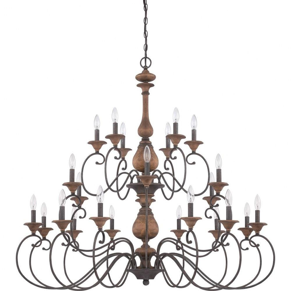 Quoizel Lighting - ABN5024RK - Auburn 2 Tier Chandelier 4 Light Wood