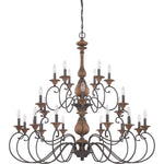 Quoizel Lighting - ABN5024RK - Auburn 2 Tier Chandelier 4 Light Wood