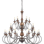 Quoizel Lighting - ABN5024RK - Auburn 2 Tier Chandelier 4 Light Wood