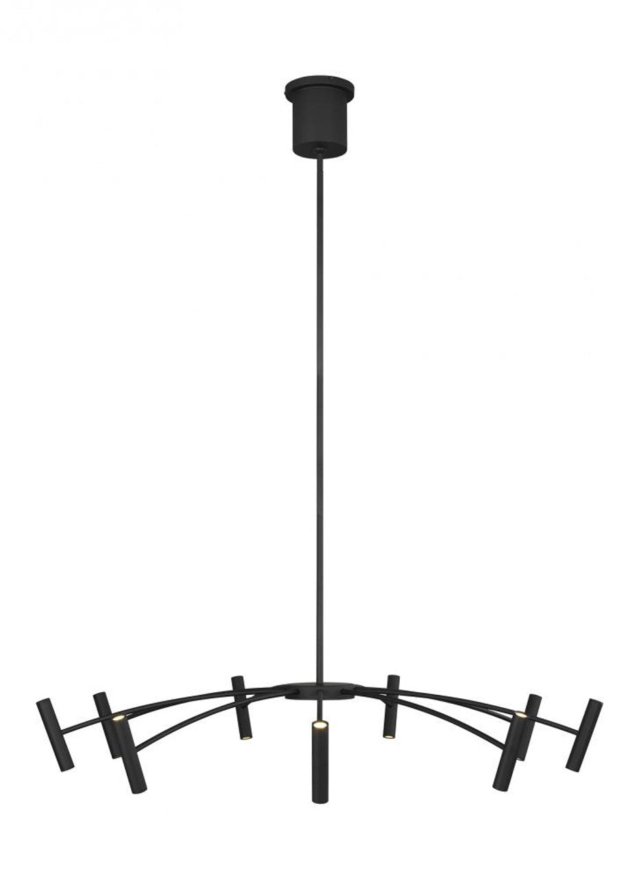 Spur Grande Chandelier, 45-Light, 3-Tier, LED, Black, Matte Black, 43.2"H (700SPRGFB-LED927 70PD8XN)