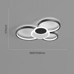 Modern LED Circles Flush Mount Ceiling Light Artistic Eclipse Design, Energy-Efficient Lighting