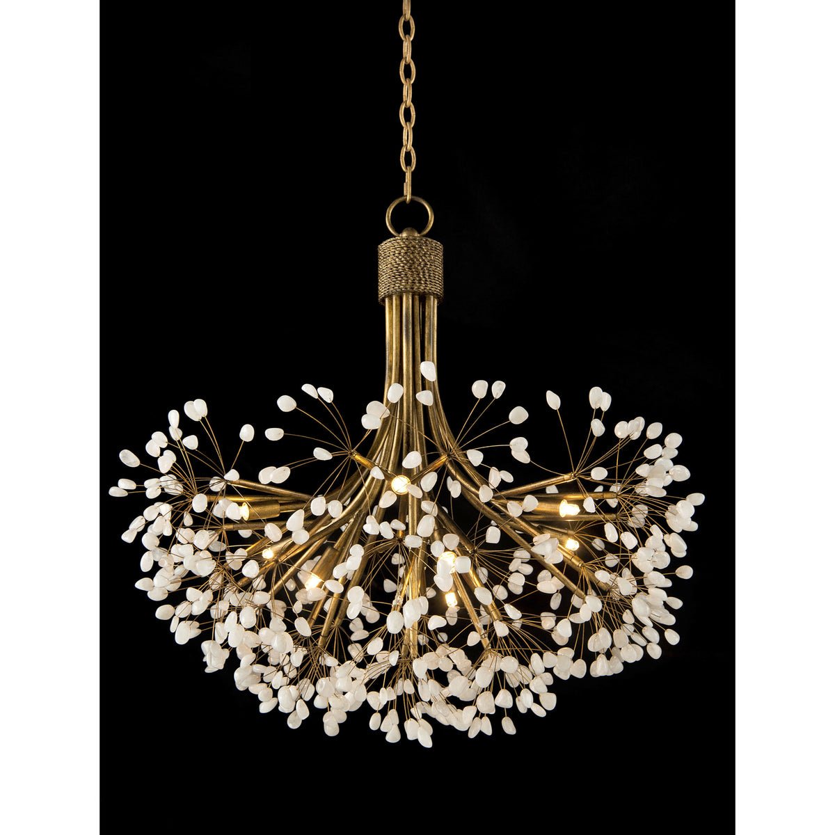 Leahs 9-Light Stone Ceiling Chandelier