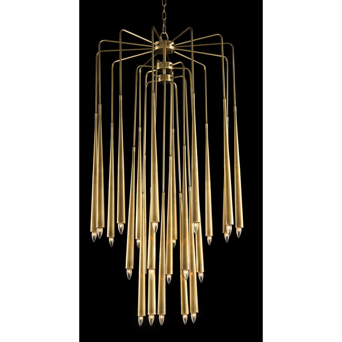 Hans 23-Light Brass Ceiling Chandelier
