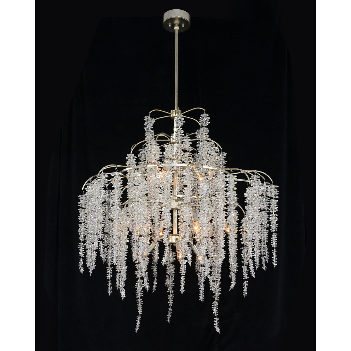 Tiered 12-Light Hanging Chandelier Ceiling Fixture