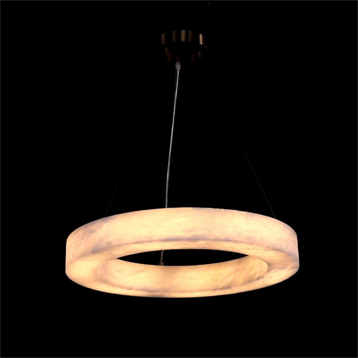 Alabasters Halo 23.25 Inch Small Pendant Lamp