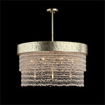 Crystal Curtain 12-Light 36-Inch Champagne Silver Chandelier Ceiling Fixture