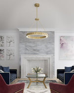 Chrysalis Pendant, 5-Light, Soft Gold, Black Polished Crystal, 16.1"W (131138-SKT-STND-84-BP0755 5YZTHD)