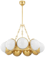 Althea 34 1/4"W Vintage Polished Brass 9-Light Chandelier