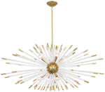 Andromeda Chandelier Modern Brass Clear Acrylic Rods 45"