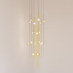 Aries 11.5"W Round Brass 3000K Short White Shade LED Pendant
