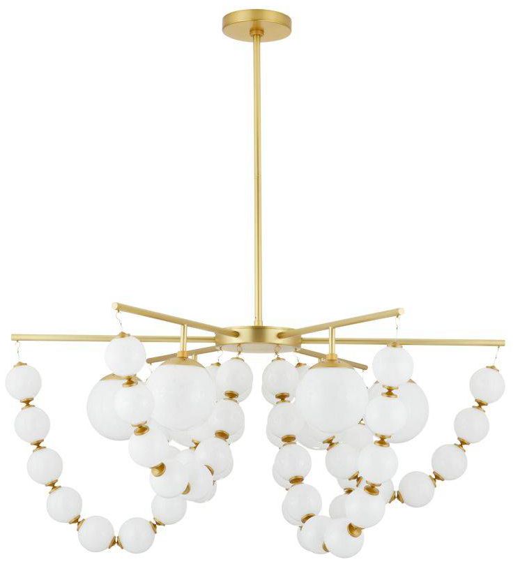 ArteriorsGenesis Chandelier 42" Opal Antique Brass