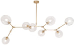 Avenue Lighting Fairfax 78" Wide 8-Light Modern Brass Chandelier
