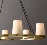 Pauillac Fabric Shade Round Chandelier 48"