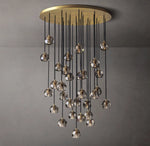 Boule De Cristal Smoke Glass Round Cluster Chandelier 40"