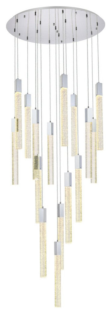 Elegant 2067G36C Weston 16 Lights Pendant, Chrome
