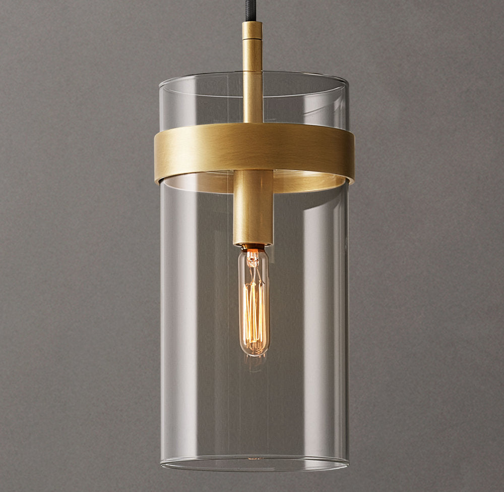 Ravelle Clear Glass Pendant 5"