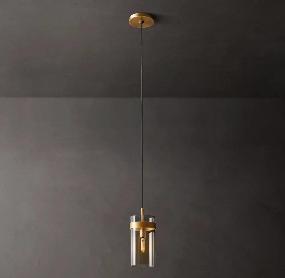 Ravelle Clear Glass Pendant 5"