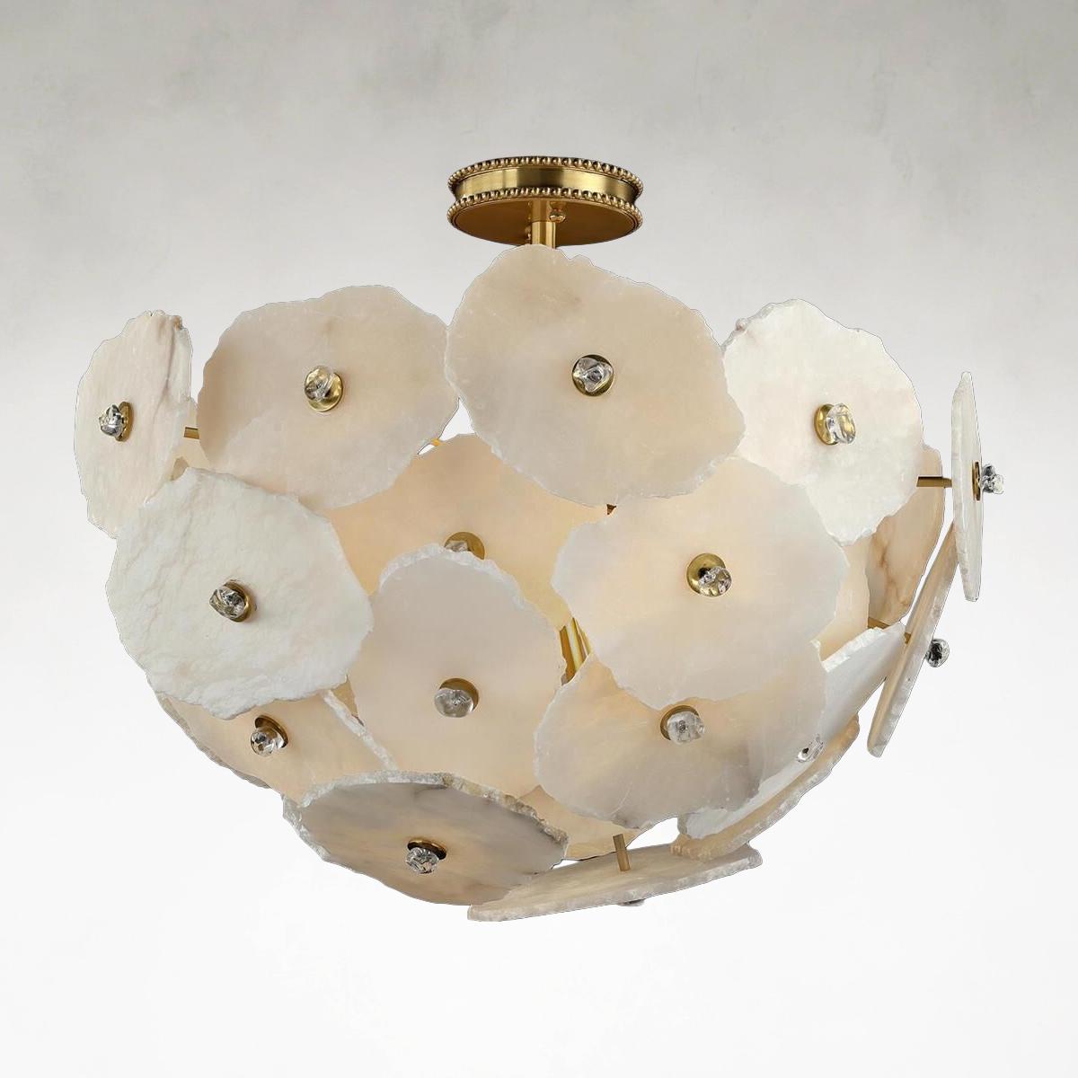 Montserra Four-Light 31-Inch Close-to-Ceiling Flush Mount Ceiling Fixture