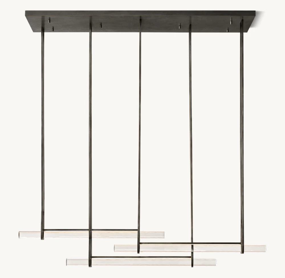 Audubon Crystal Triple Bar Linear Chandelier