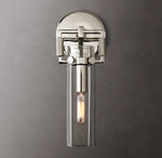 Machinist Glass Cylinder Sconce 9"