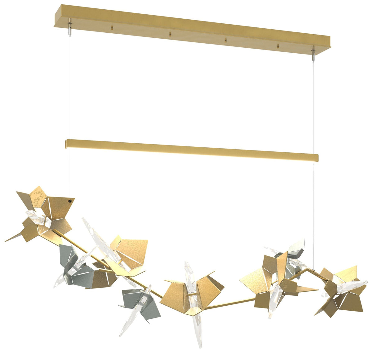 Belladonna 50.3"WAccented Modern Brass Standard LED Pendant