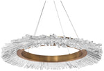 Benediction 38 1/4"W Aged Brass Crystals LED Pendant Light