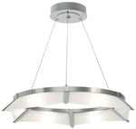 Bento 32.8"W Vintage Platinum Standard LED Pendant w/ Spun Frost Shade