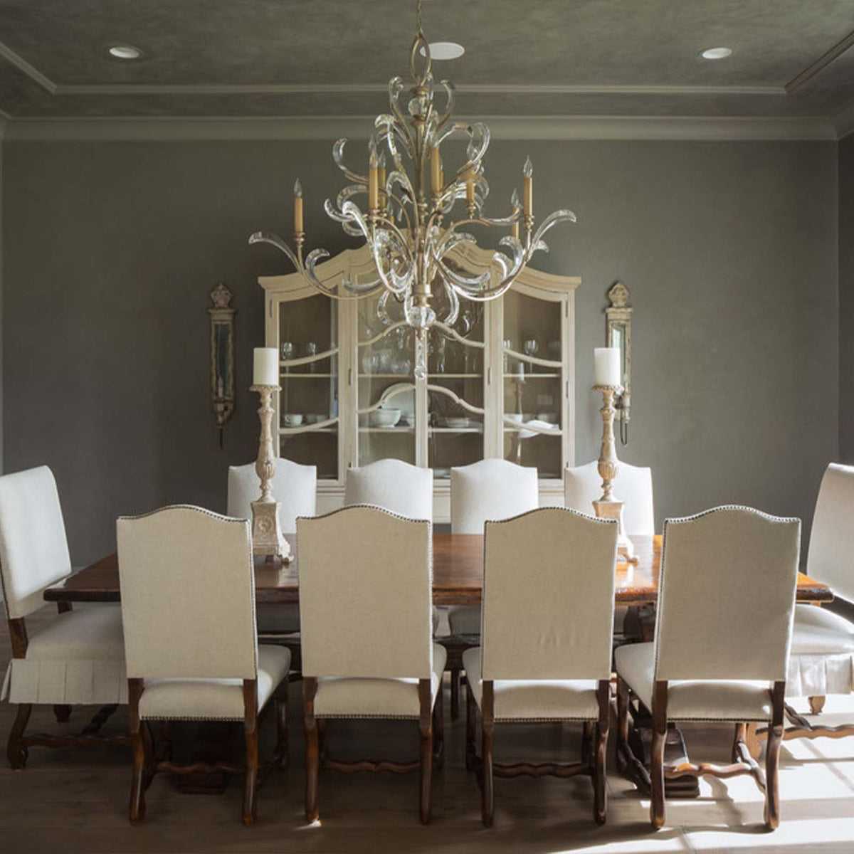BEVELED ARCS 56" W Round Chandelier