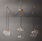 Cabrette Clear Glass Suspended Chandelier 84"