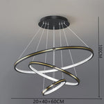 Stylish 3 Rings LED Chandelier